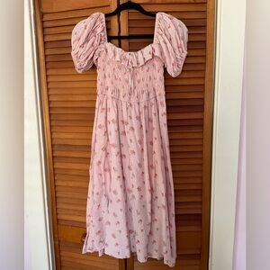 Floral Pink Midi Dress